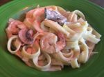 Portobello Mushroom And Shrimp Fettuccine&nbsp;Alfredo